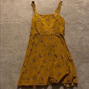 A thigh height dress full of colors